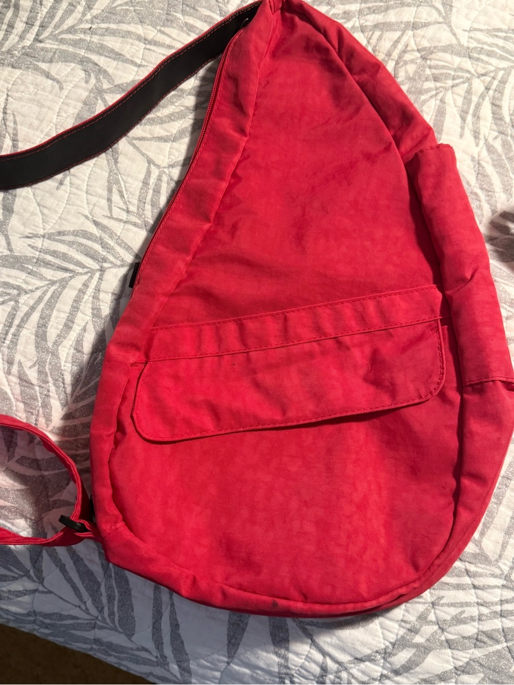 Ameribag Red Sling Backpack with Front Flap Pocket
